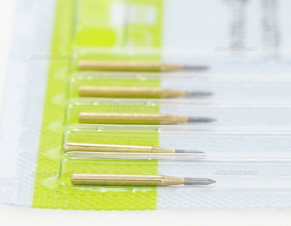 10Pcs Wave Dental Narrow Tapered End TF 7902 Bur Trimming Finishing 12 Blade Carbide Bur